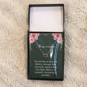 “Always remember” necklace.